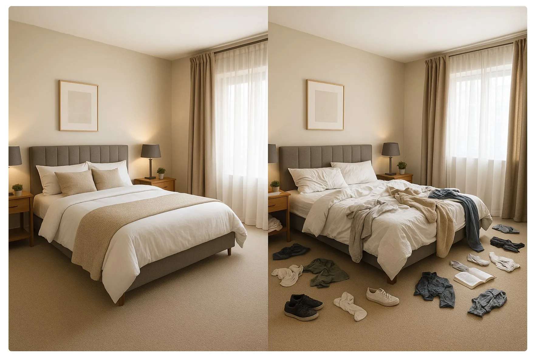 A bright, tidy interior